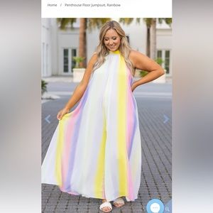 Chic soul rainbow jumpsuit